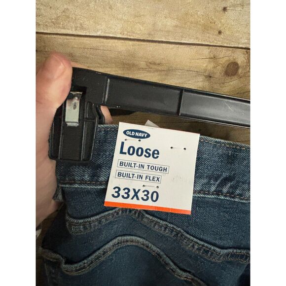 OLD NAVY LOOSE FIT FLEX CAUSAL COMFORT MOVEMENT EVERYDAY STRAIGHT LEG JEANS NWT - Picture 4 of 5